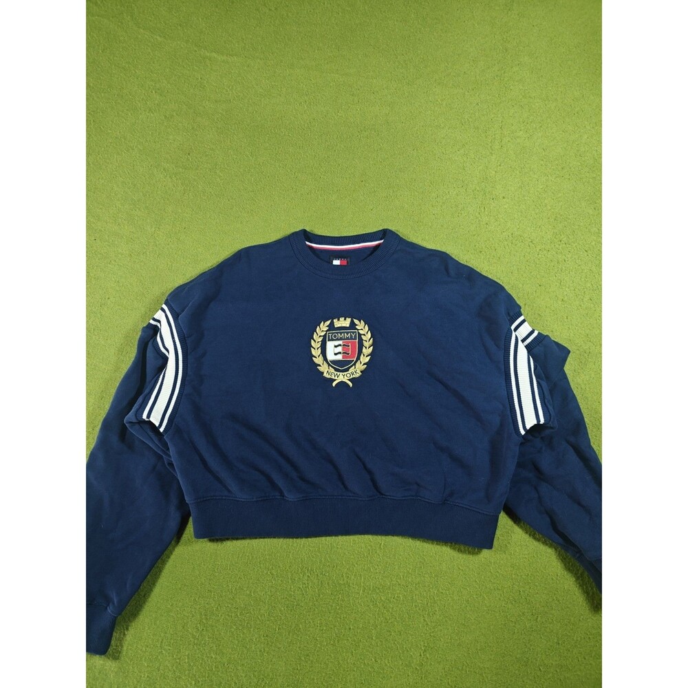 Vintage Woman's Tommy Hilfinger Crew Neck Sweater Cropped Size Xl